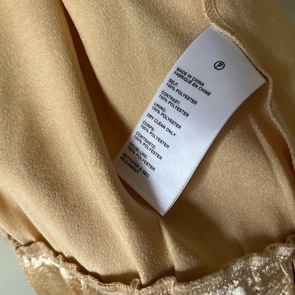 Anthropology J.O.A. Gold Silk-look Bomber Zip-up Rockstar Lightweight Jacket L - Picture 8 of 11